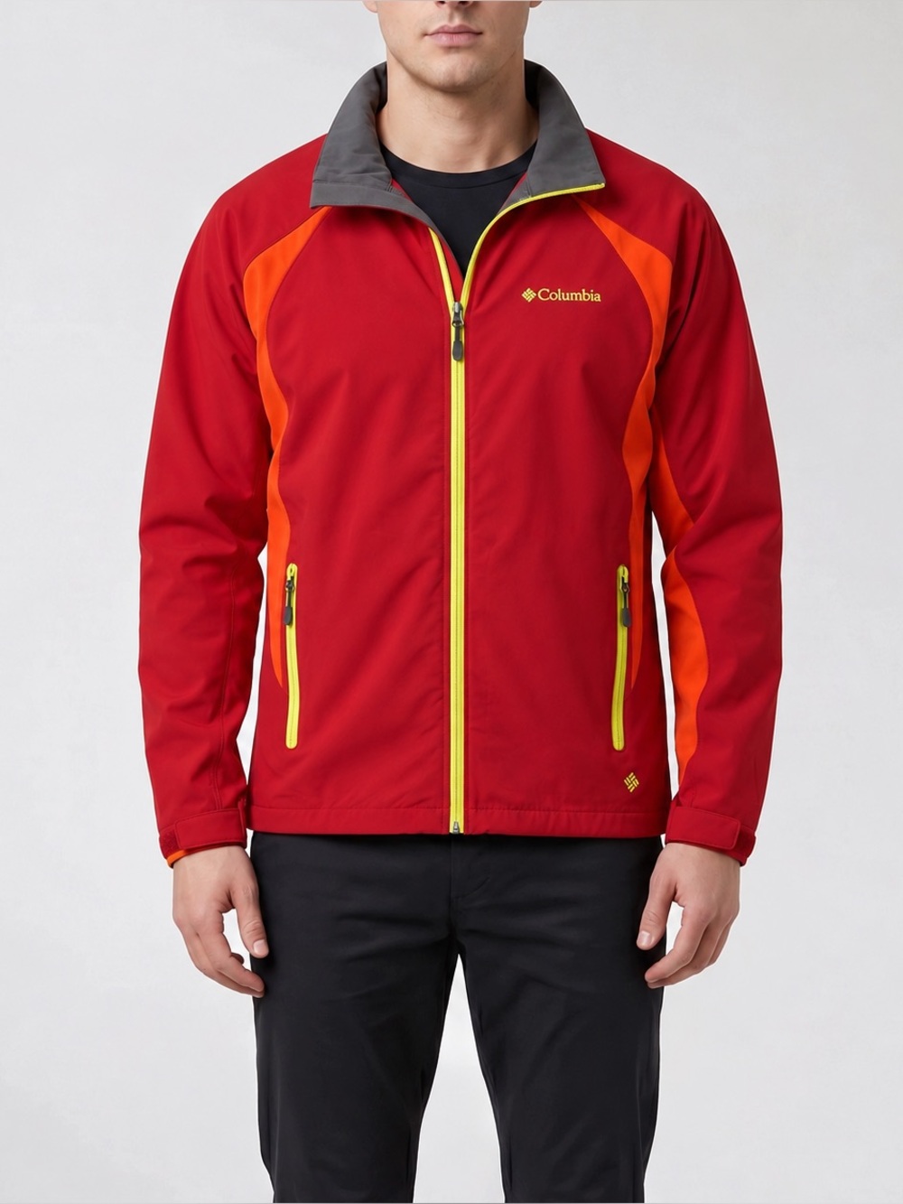 Columbia Omni-Shield Softshell Full Zip Jacket Red Orange Men’s Size XXL